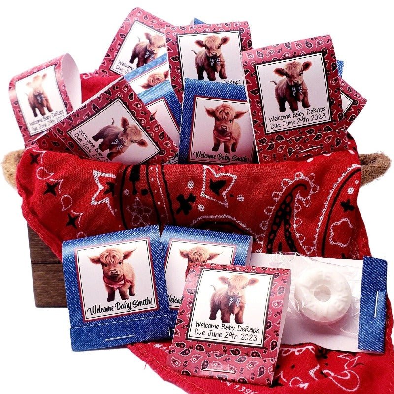 Personalized Highland Cow Matchbook Mint Party Favor Custom Decoration - Favors Today