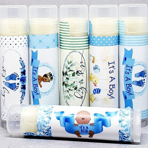 Personalized Its a Boy Baby Shower Lip Balm Chap Stick Party Favors - Favors Today