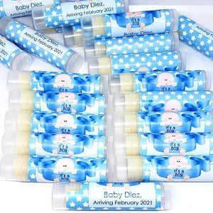 Personalized Its a Boy Baby Shower Lip Balm Chap Stick Party Favors - Favors Today