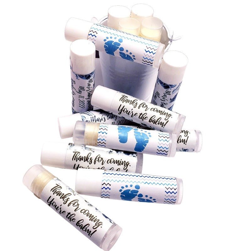 Personalized Its a Boy Baby Shower Lip Balm Chap Stick Party Favors - Favors Today