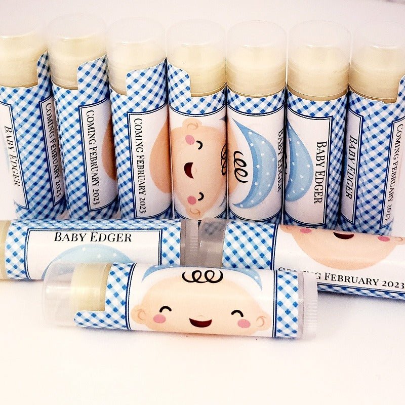 Personalized Its a Boy Baby Shower Lip Balm Chap Stick Party Favors - Favors Today