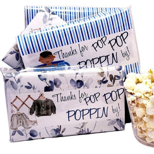 Boy Baby Shower Favors Personalized Microwave Popcorn-1