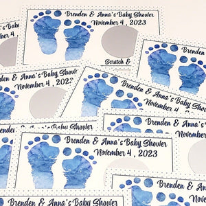 Personalized Its a Boy Baby Shower Scratch Off Game Cards - Favors Today