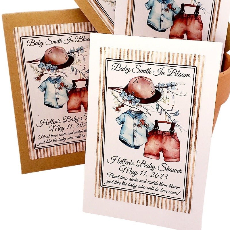 Personalized Its a Boy Baby Shower Seed Packet Party Favors - Favors Today