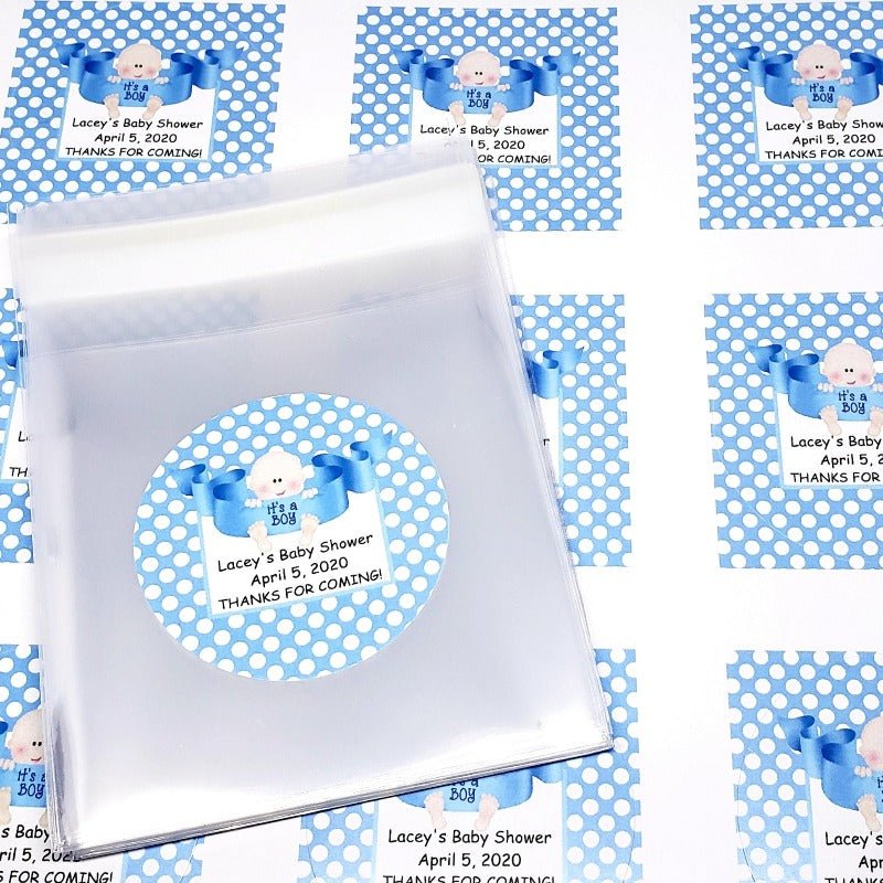 Personalized Its a Boy Baby Shower Favor Bags