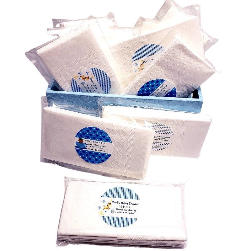 Personalized Its a Boy Baby Shower Tissue Packet Party Favors - Favors Today