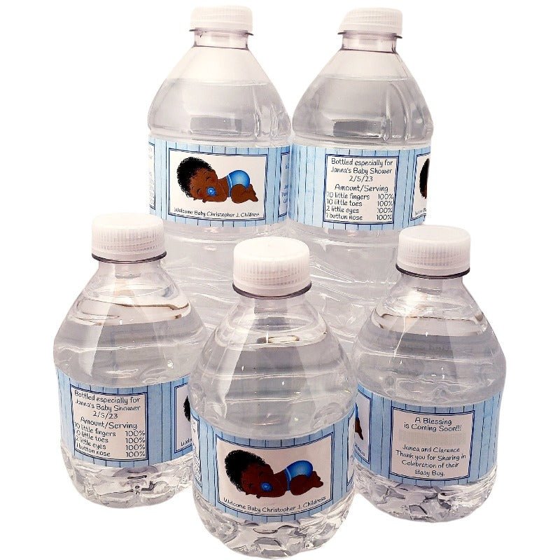 Personalized Its a Boy Baby Shower Waterproof Water Bottle Labels - Favors Today