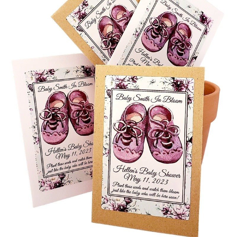 Personalized Its a Girl Baby Shower Seed Packet Party Favors