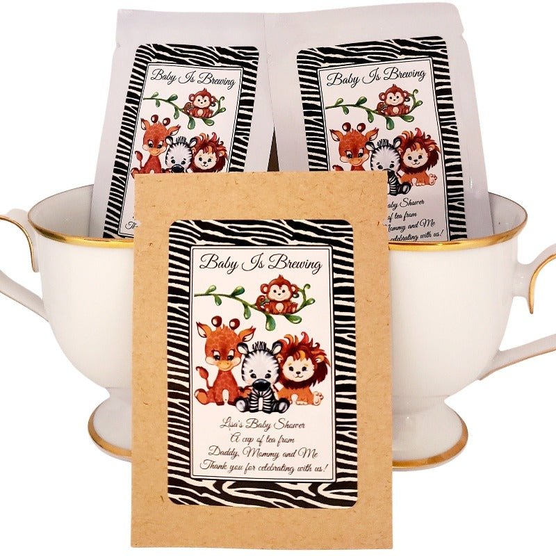 Jungle Animal Baby Shower and Birthday Party Tea Bag Favors-1