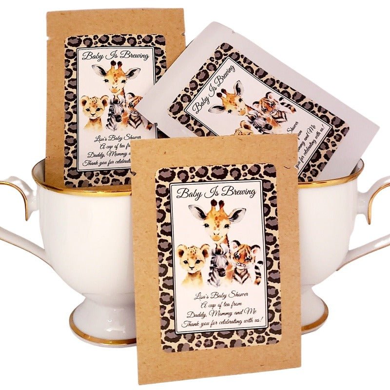 Jungle Animal Baby Shower and Birthday Party Tea Bag Favors-3