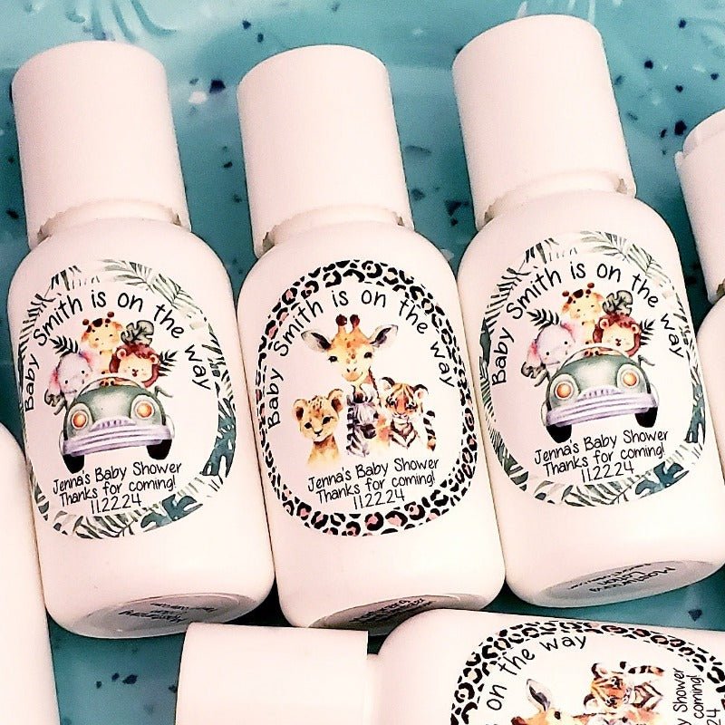 Personalized Jungle Safari Animal Hand Lotion Party Favors