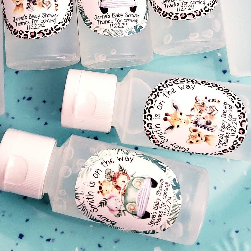 Personalized Jungle Safari Animal Hand Sanitizer Party Favors - Favors Today