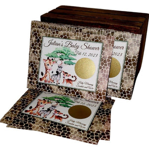 Personalized Jungle Safari Animal Scratch Off Game Cards - Favors Today