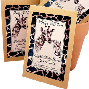 Personalized Jungle Safari Animal Seed Packet Favors Many Options - Favors Today