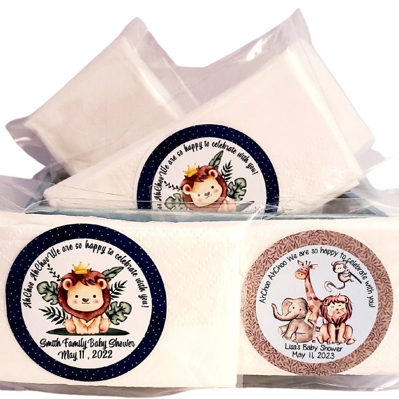 Personalized Jungle Safari Animal Tissue Favors Many Options - Favors Today