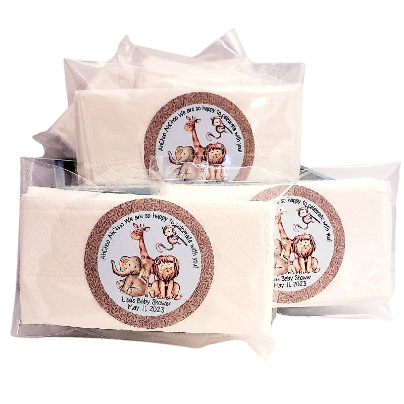 Personalized Jungle Safari Animal Tissue Favors Many Options - Favors Today