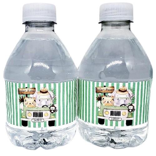 Personalized Jungle Safari Animal Water Bottle Labels Many Options - Favors Today