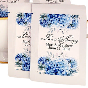 Bridal Baby Shower and Wedding Favors Blue Floral Tea Bag Gift Favor-3