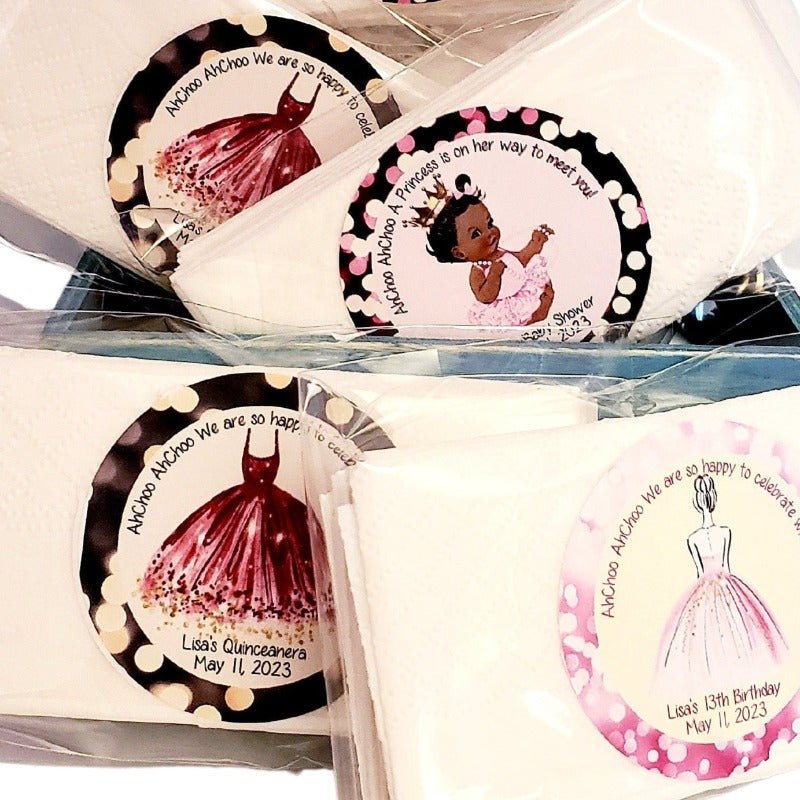 Personalized Prince and Princess Tissue Party Favors Many Options - Favors Today