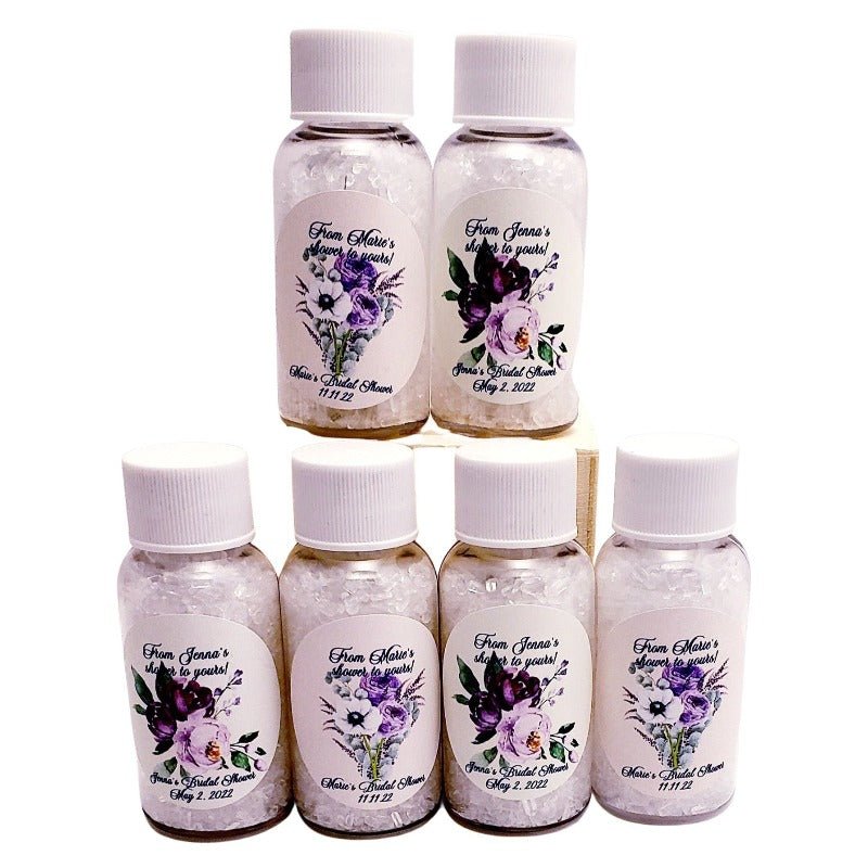 Personalized Purple Floral Bath Soak Party Favors - Favors Today