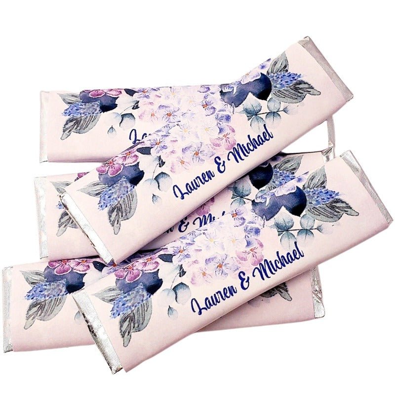Personalized Purple Floral Gum Stick Party Favors - Favors Today