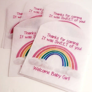 Personalized Rainbow Glassine Party Favor Bags - Favors Today