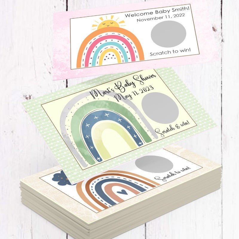 Personalized Rainbow Scratch Off Game Cards - Favors Today