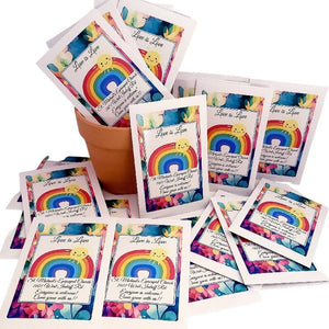 Personalized Rainbow Seed Packet Party Favors Many Options - Favors Today