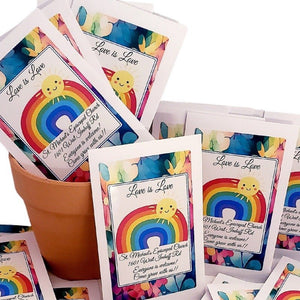 Personalized Rainbow Seed Packet Party Favors Many Options - Favors Today