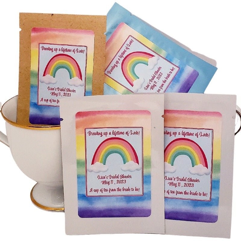 Rainbow Party Favors Custom Tea Bag Decoration and Gift-3