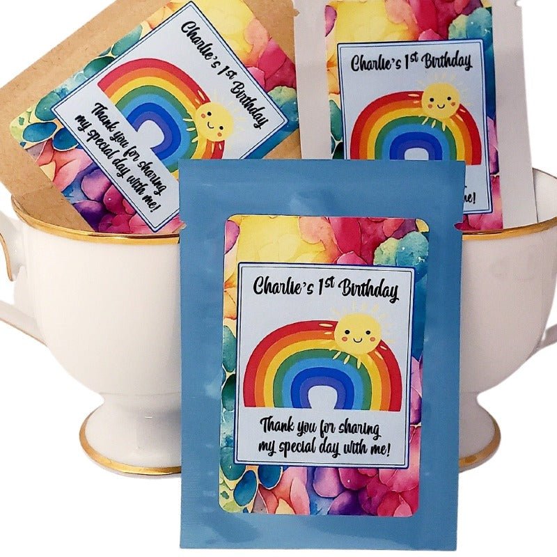 Rainbow Party Favors Custom Tea Bag Decoration and Gift-4