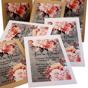 Personalized Rustic Fall Floral Seed Packet Party Favors - Favors Today
