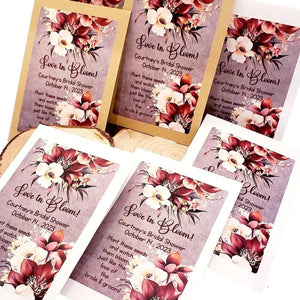 Personalized Rustic Fall Floral Seed Packet Party Favors - Favors Today