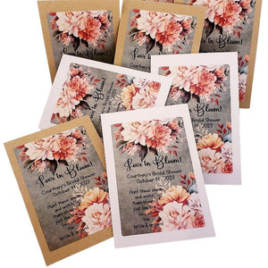 Personalized Rustic Fall Floral Seed Packet Party Favors - Favors Today