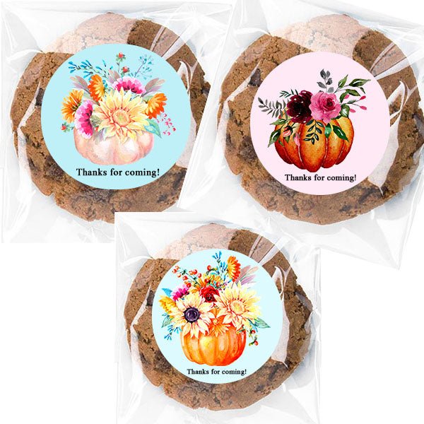 Personalized Rustic Fall Pumpkin Cello Party Favor Bags - Favors Today