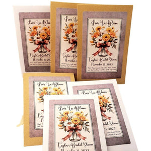 Personalized Rustic Fall Pumpkin Design Seed Packet Party Favors - Favors Today