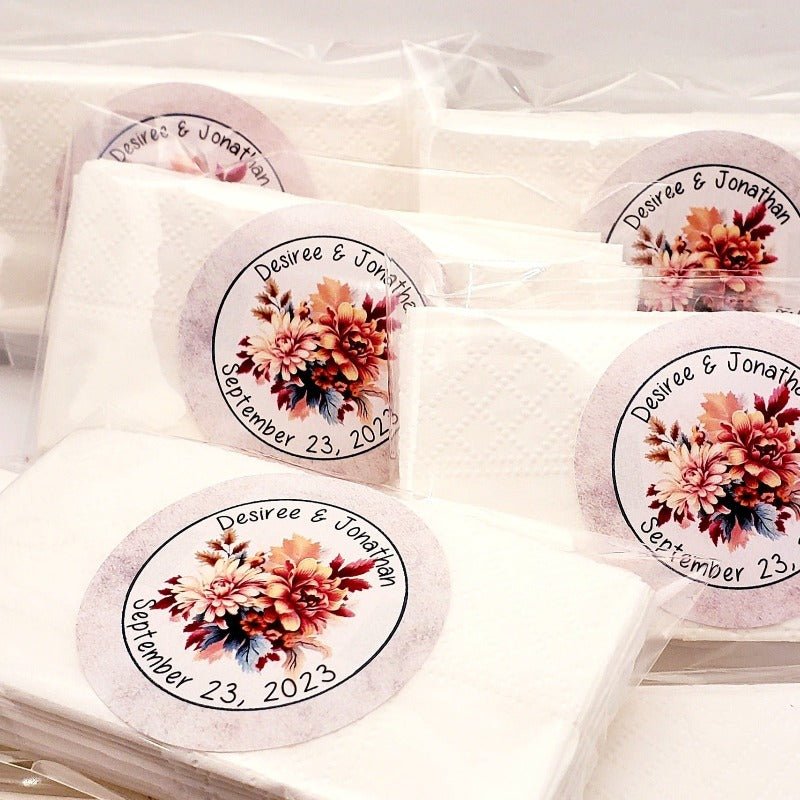 Personalized Rustic Fall Pumpkin Tissue Pack Party Favors - Favors Today