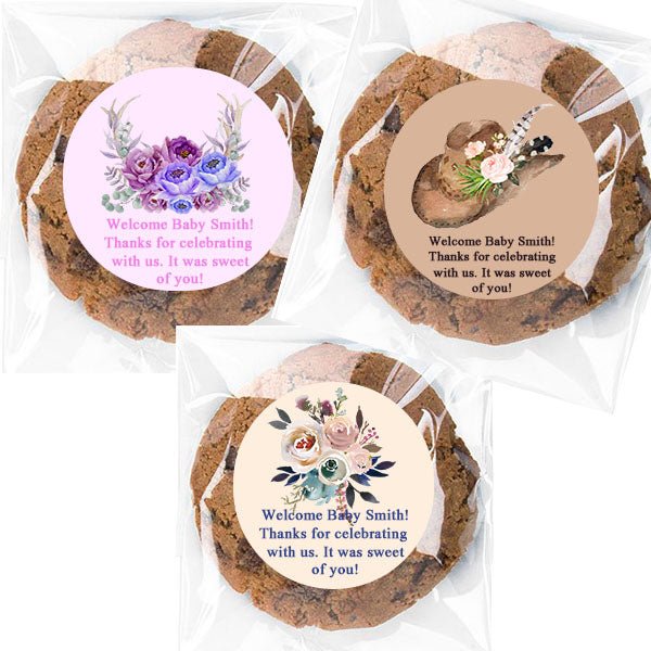 Personalized Rustic Floral Cello Party Favor Bags - Favors Today