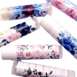 Personalized Rustic Floral Lip Balm Chap Stick Party Favors - Favors Today