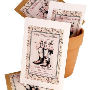 Personalized Rustic Floral Seed Packet Party Favors Many Options - Favors Today