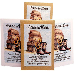 Personalized Rustic Floral Seed Packet Party Favors Many Options - Favors Today