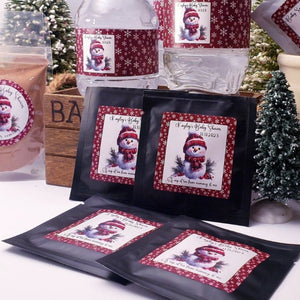 Winter Theme Party Favors Custom Snowman Tea Bags-9