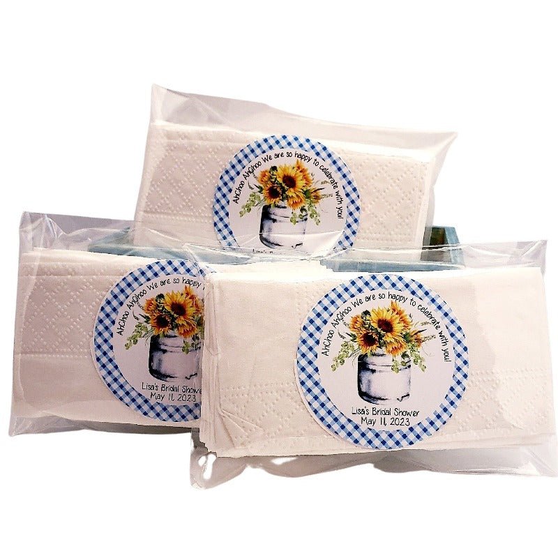 Personalized Sunflower Tissue Pack Party Favors Many Options - Favors Today