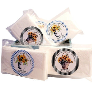 Personalized Sunflower Tissue Pack Party Favors Many Options - Favors Today