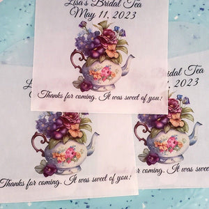 Personalized Tea Party and Coffee Glassine Favor Bags - Favors Today