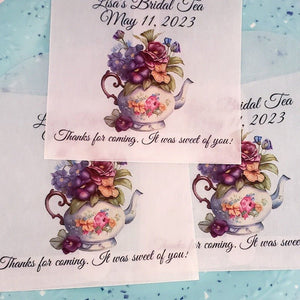 Personalized Tea Party and Coffee Glassine Favor Bags - Favors Today