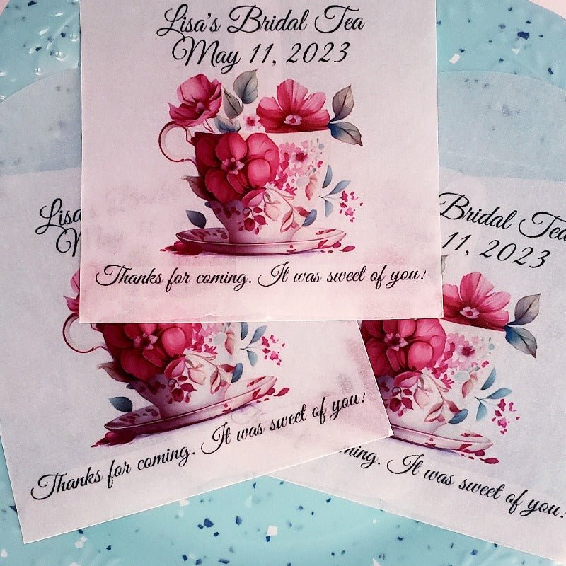 Personalized Tea Party and Coffee Glassine Favor Bags - Favors Today