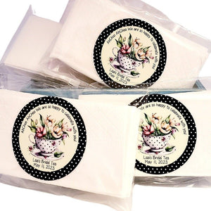 Personalized Tea Party and Coffee Theme Tissue Pack Party Favors Many Options - Favors Today