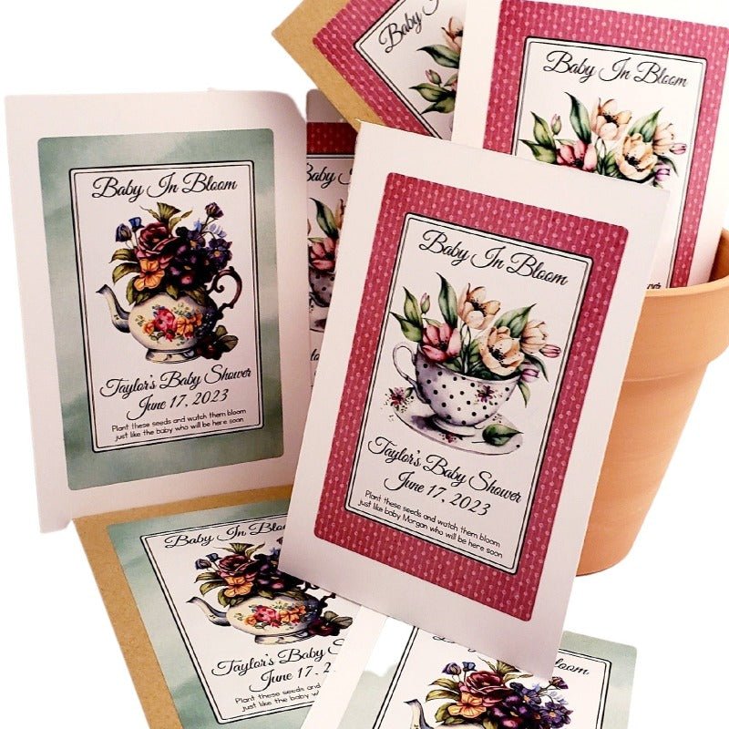 Personalized Tea Party Seed Packet Party Favors Many Options - Favors Today