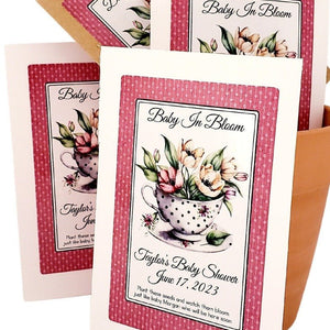 Personalized Tea Party Seed Packet Party Favors Many Options - Favors Today